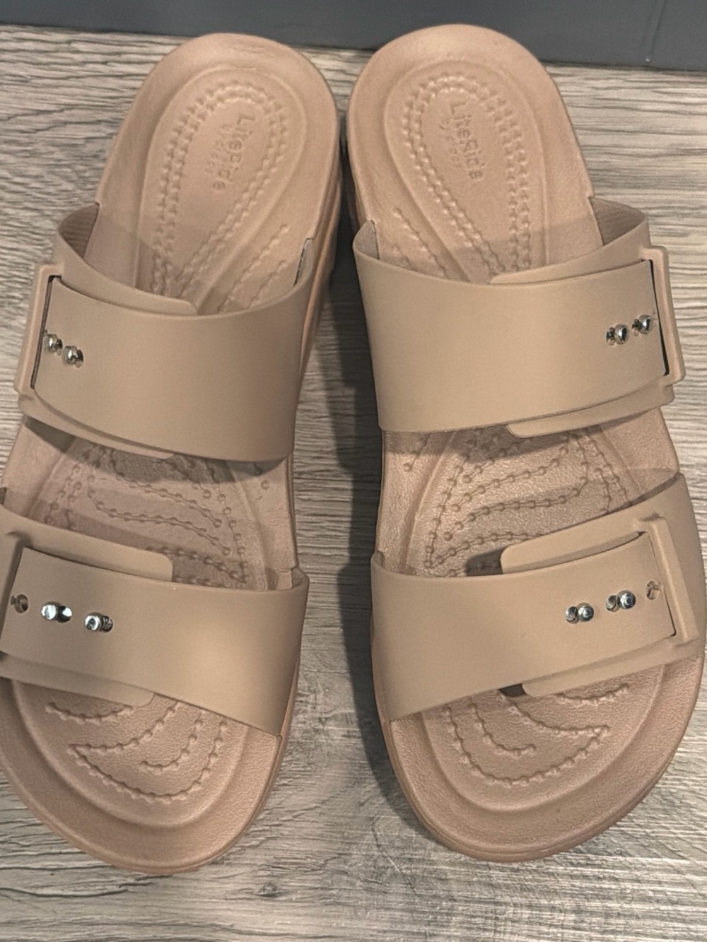 Crocs Brooklyn Buckle Low Wedge Sandal